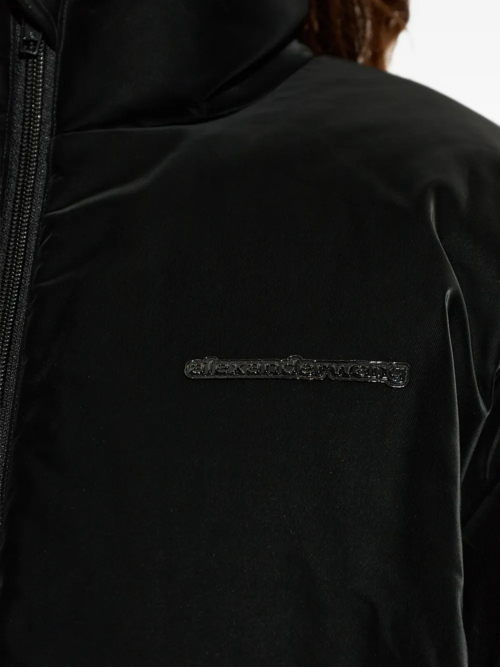Alexander Wang puffer jacket with a stand-up collar Zwart