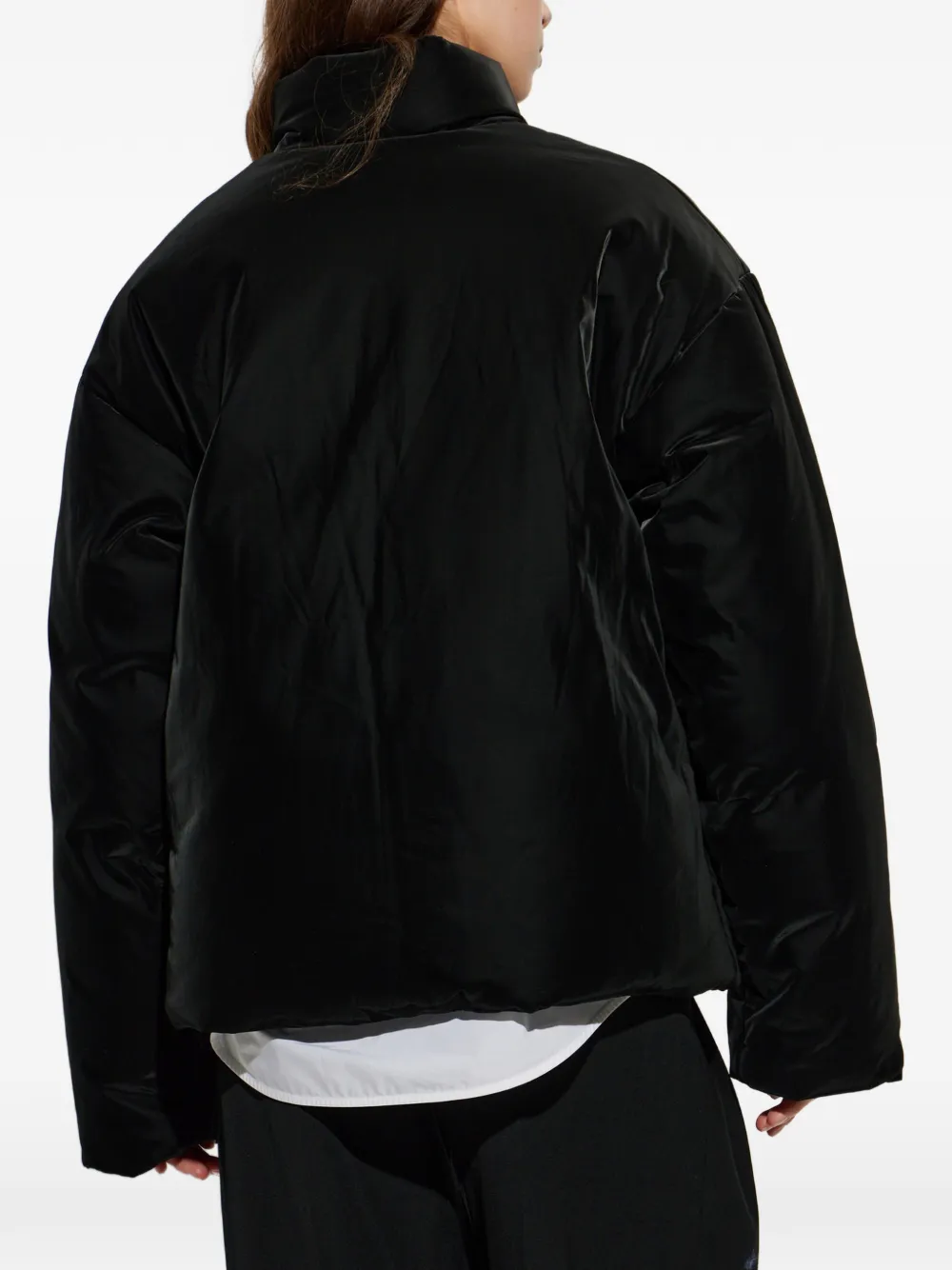 Alexander Wang puffer jacket with a stand-up collar Zwart