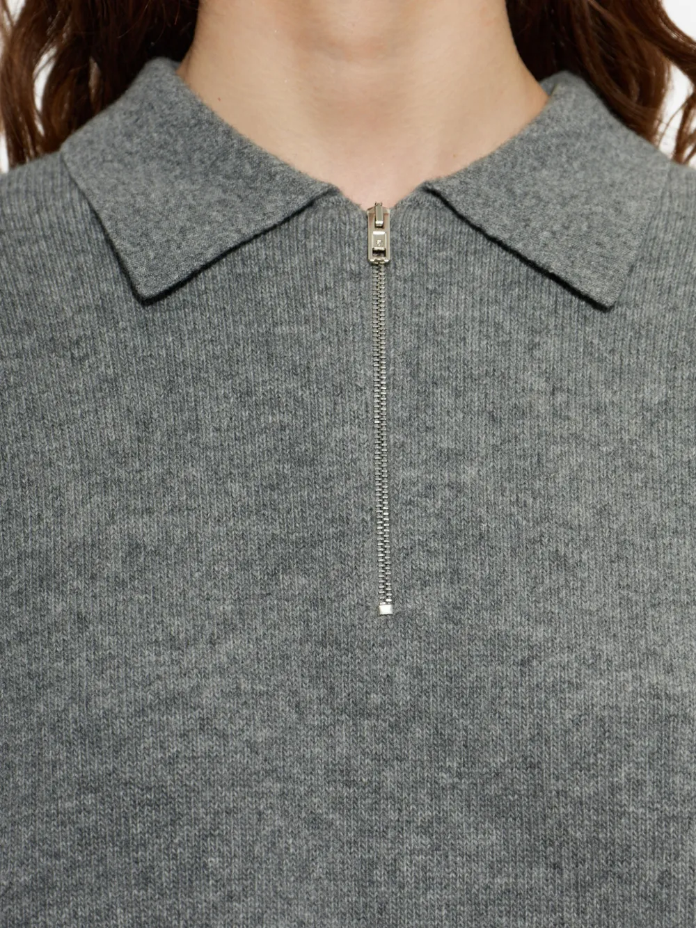 Alexander Wang long-sleeve polo sweater Grijs