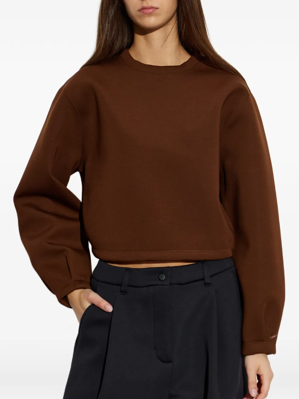 Nike 24.7 ImpossiblySoft Dri-FIT oversized crew-neck top Rood