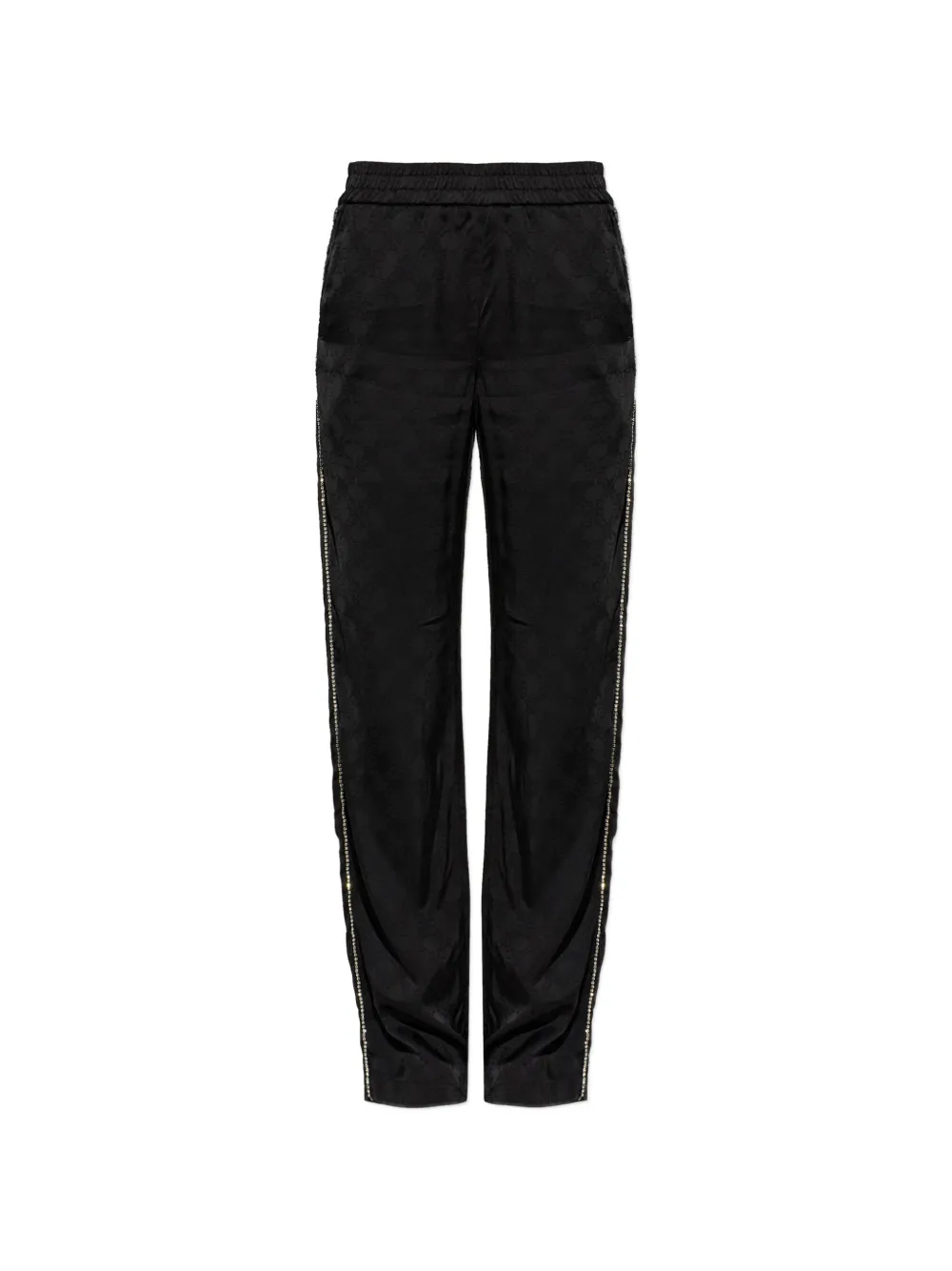 Off-White elasticated-waist jacquard trousers Zwart