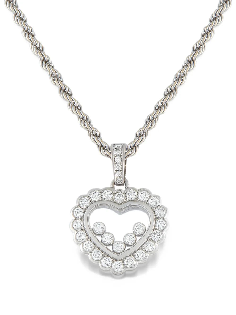 Chopard Pre-Owned Happy Diamonds heart necklace - Argento