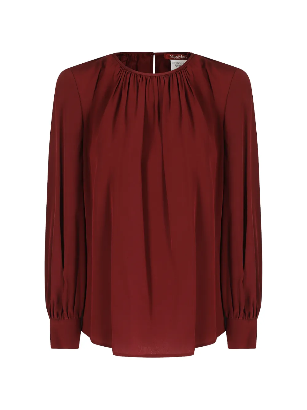 Max Mara Vasto draped silk blouse Rood