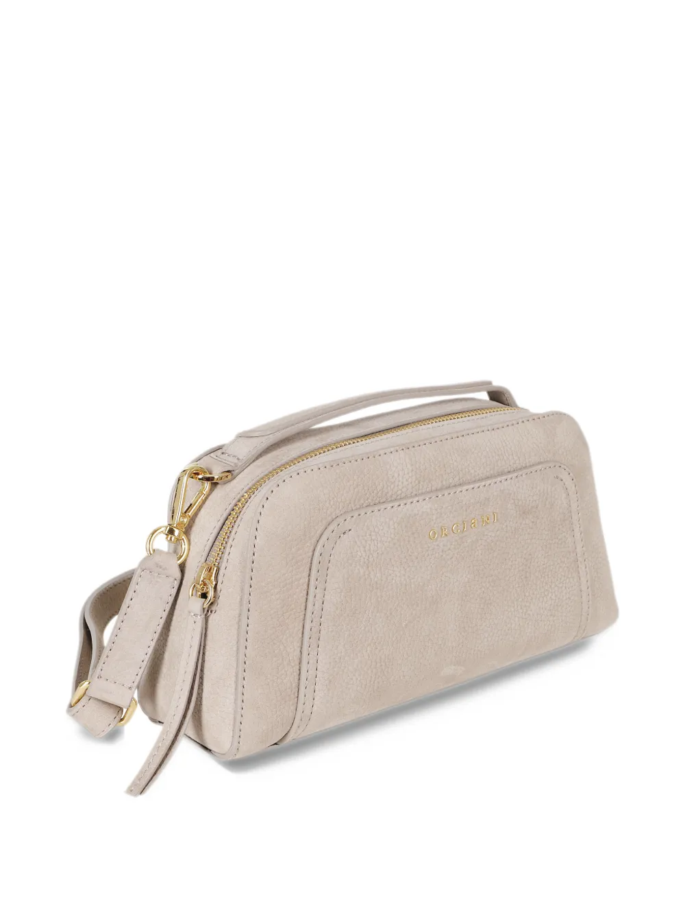 Orciani The Address 26 Nabucco leather shoulder bag Beige