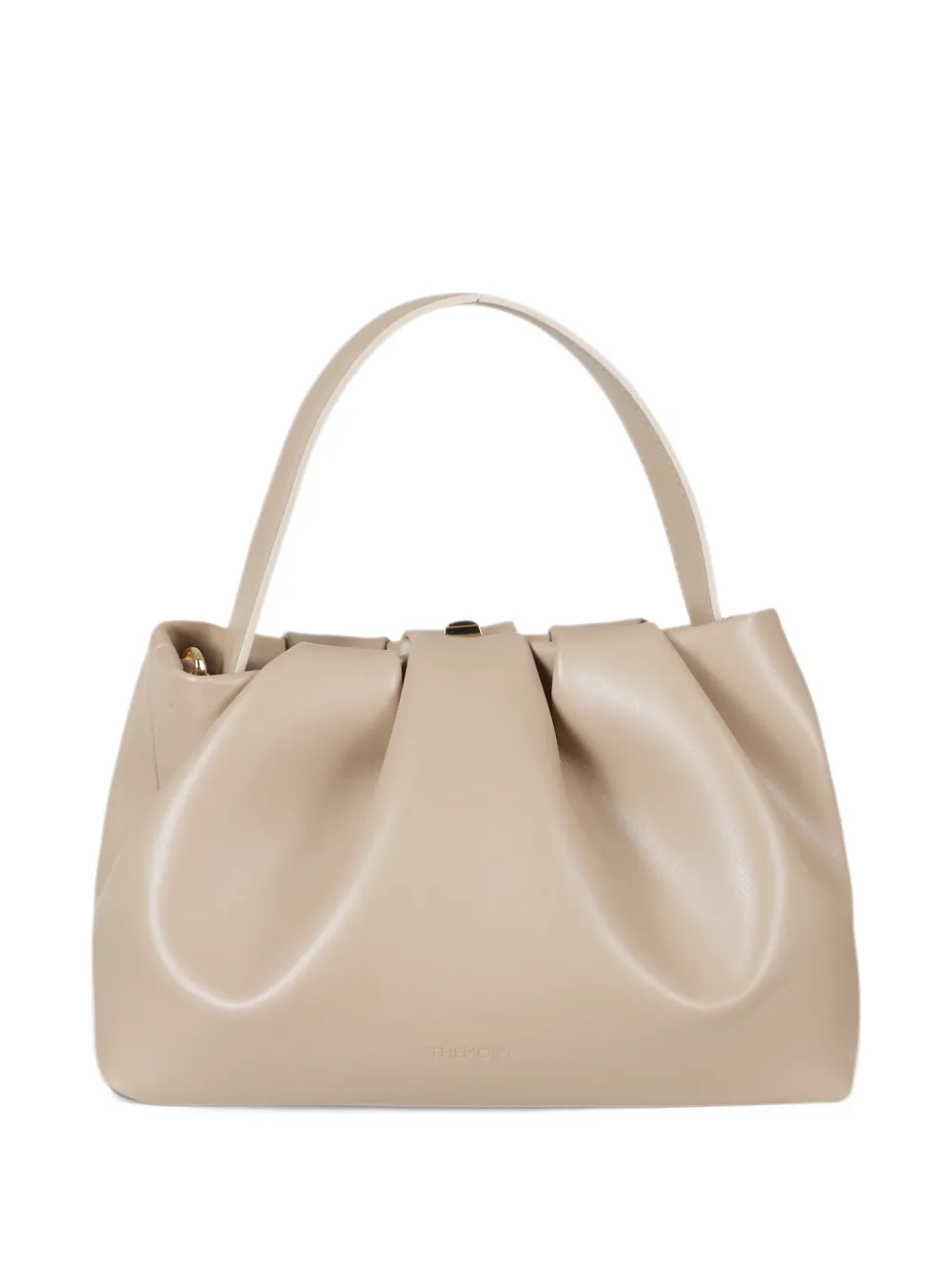 Themoirè Athena ruched tote bag Beige