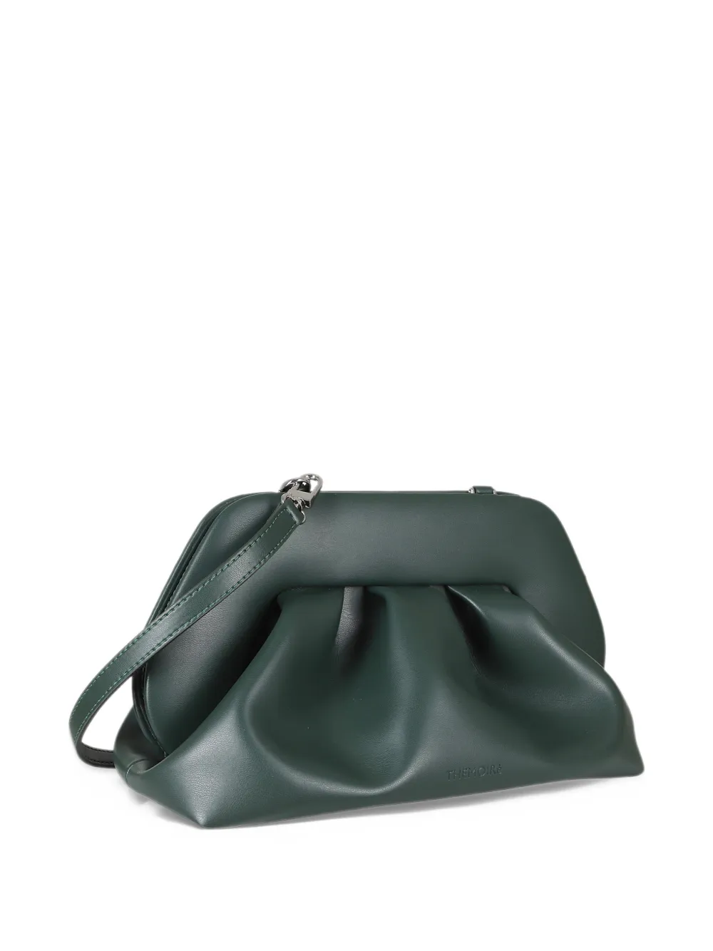 Themoirè Bios ruched clutch bag Groen
