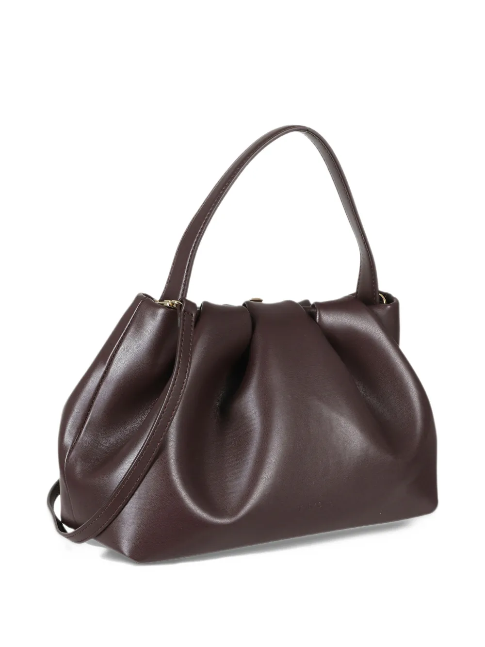 Themoirè Athena ruched tote bag Bruin