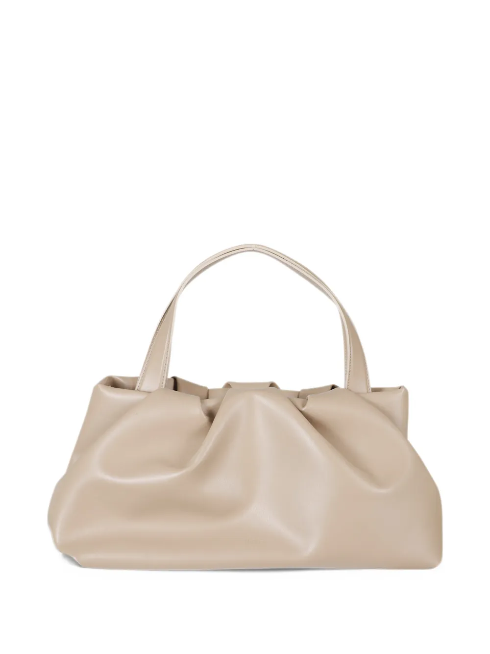 Themoirè Athena ruched tote bag Beige