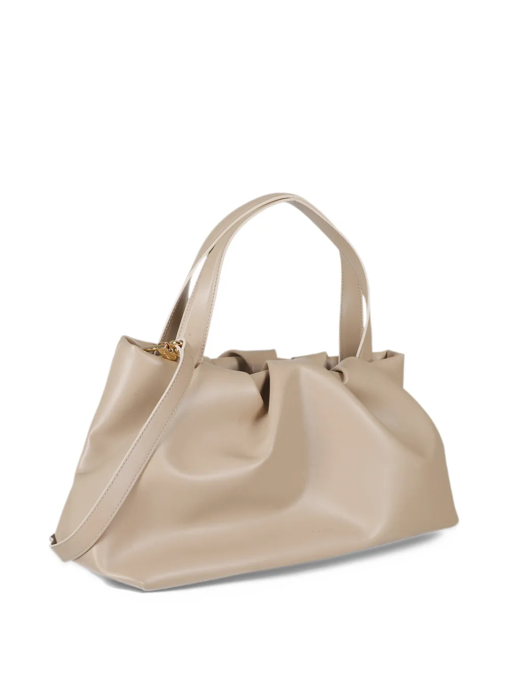 Themoirè Athena ruched tote bag Beige