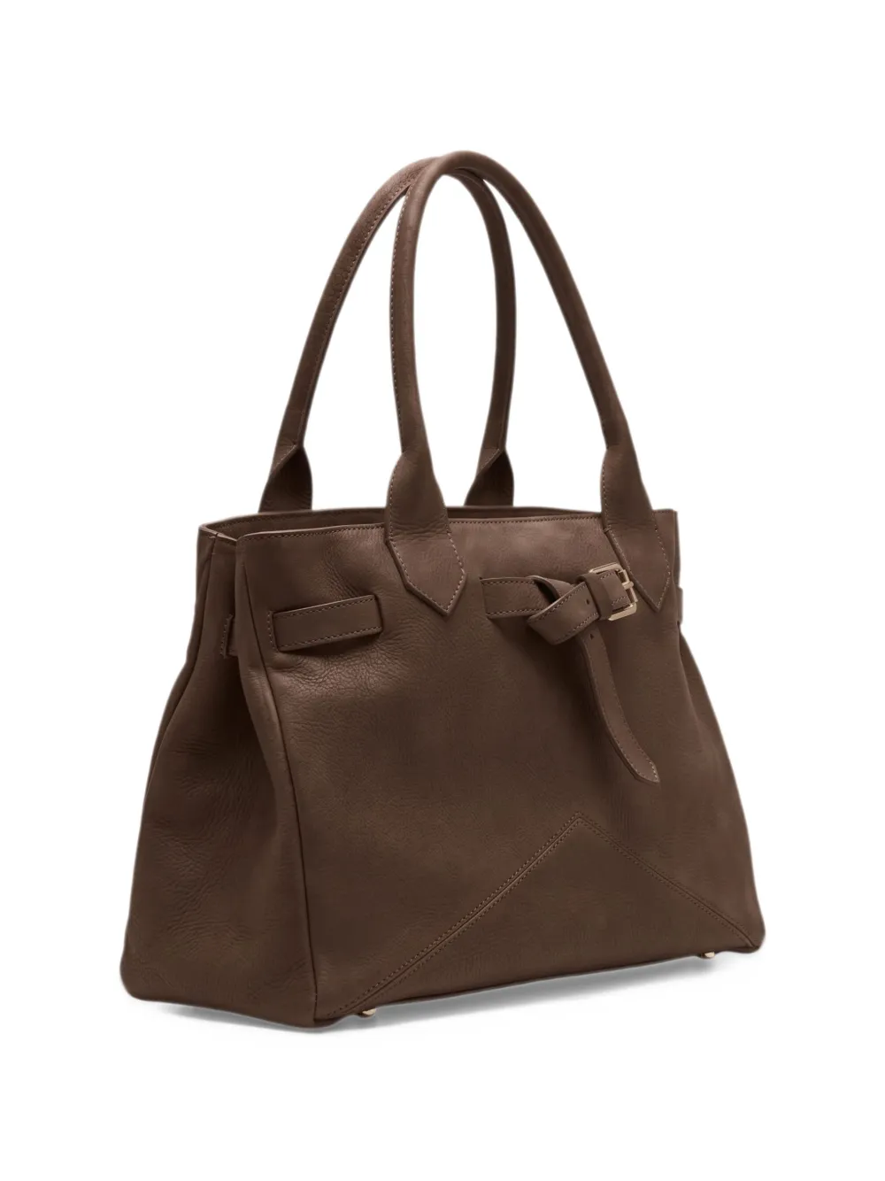 Ballantyne medium Kate 993 knotted leather tote bag Bruin
