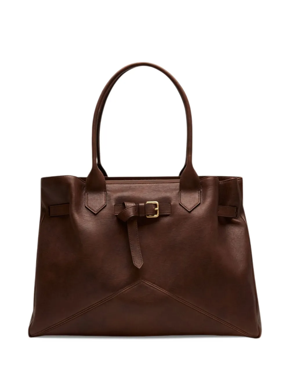 Ballantyne large Kate 990 buckled leather tote bag Bruin