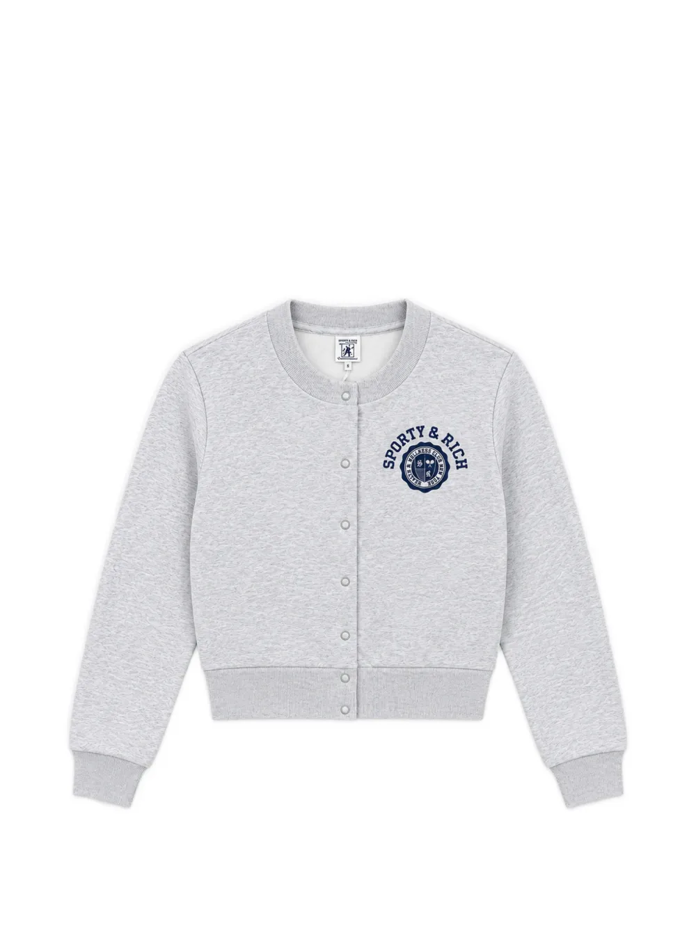 Sporty & Rich Essia SR fleece cardigan - Grigio