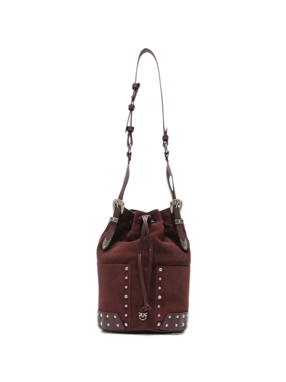 PINKO studded suede tote bag - Rosso