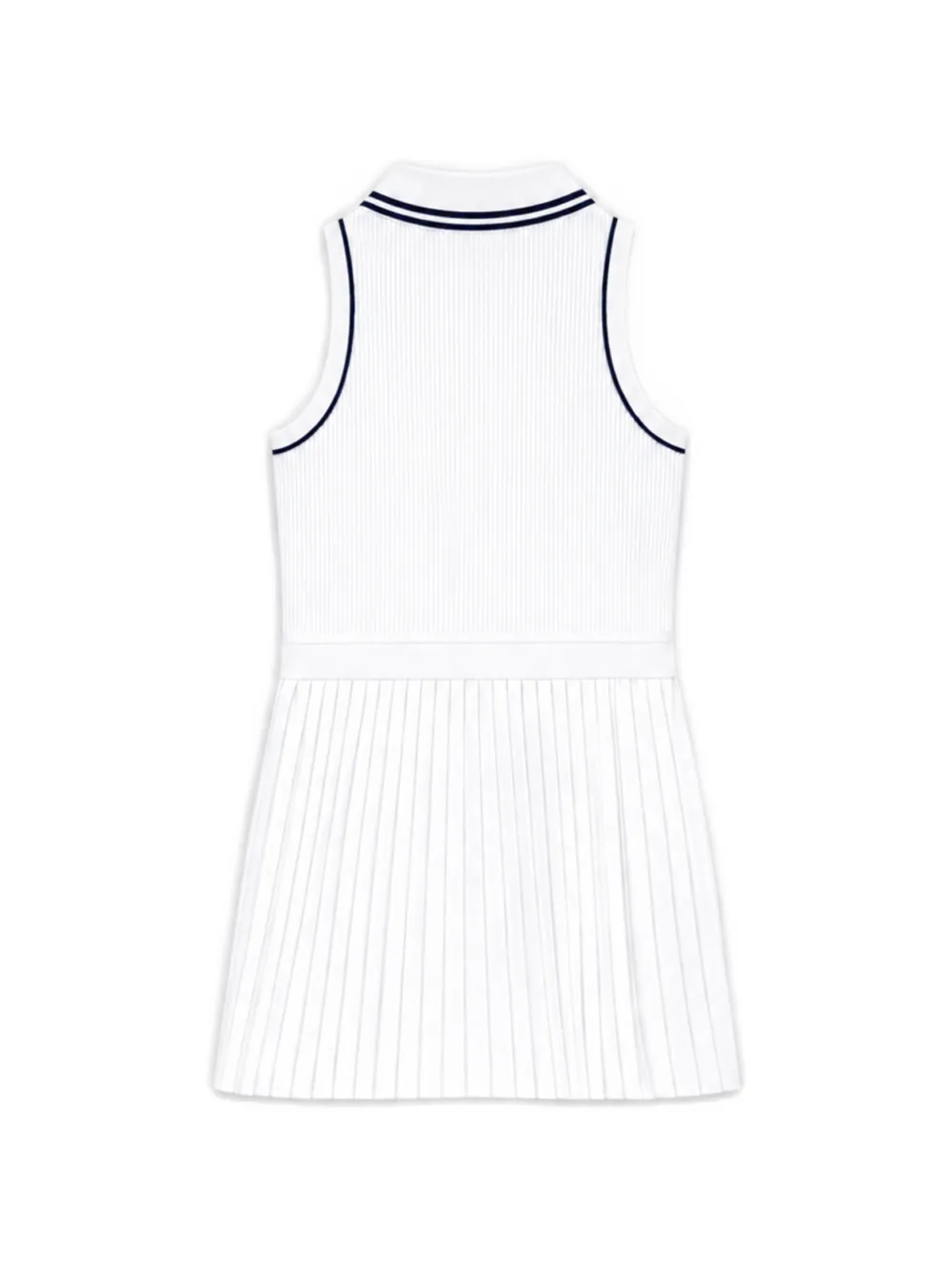 Sporty & Rich Ruby SRC pleated polo mini dress Wit