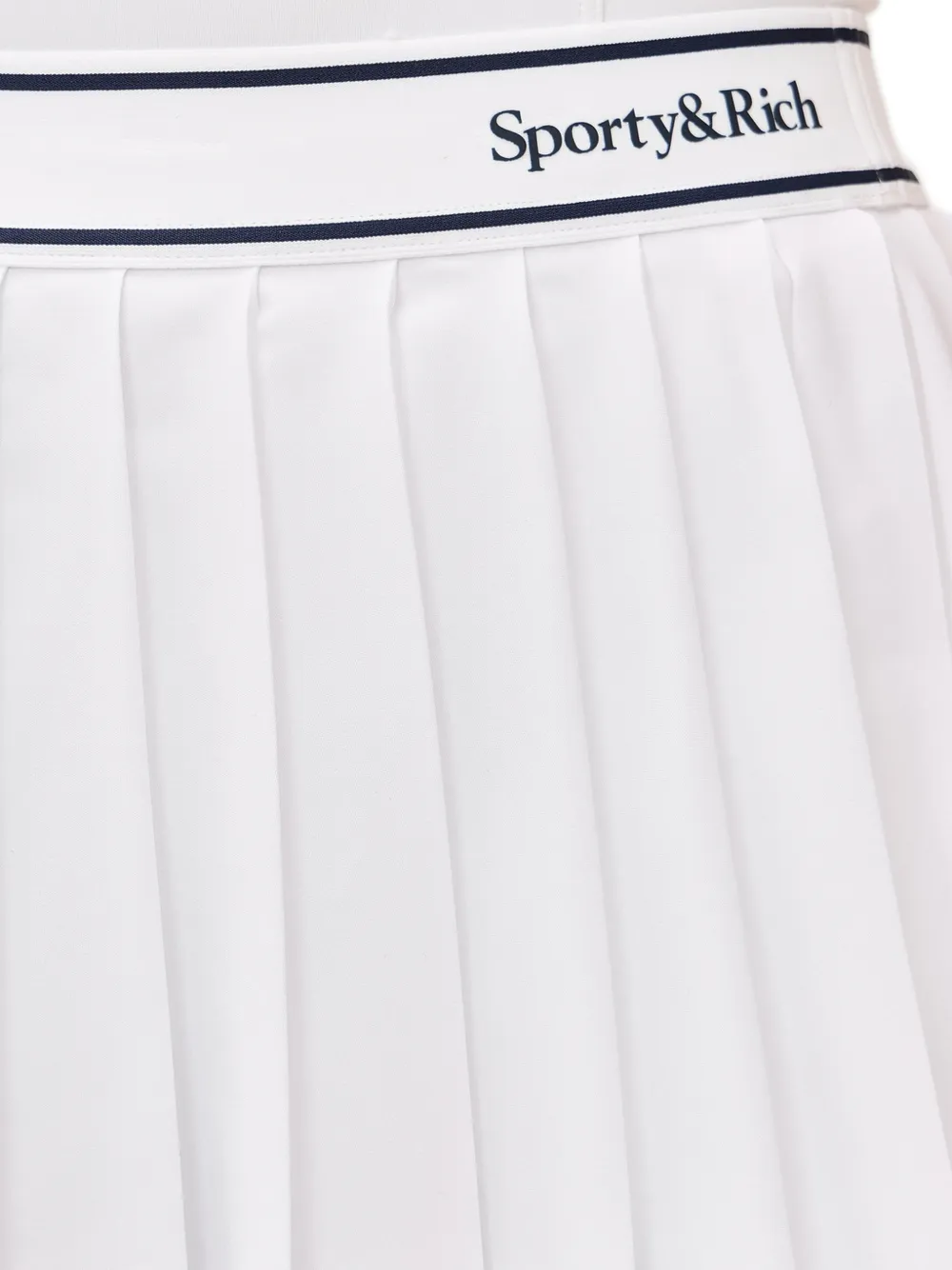 Sporty & Rich Ally serif logo mini skirt Wit