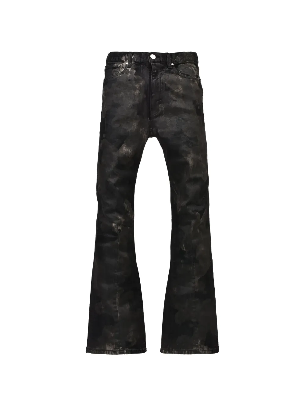 FILTH Kiefer waxed flared jeans - Nero
