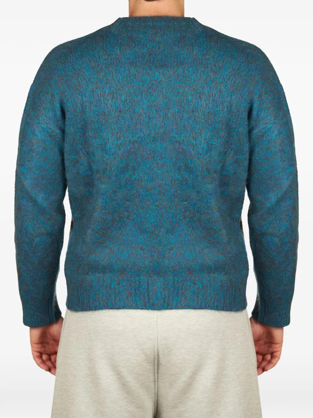 AMARÁNTO brushed-finish crew-neck sweater Blauw