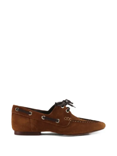 Souliers Martinez lace-up suede ballet flats