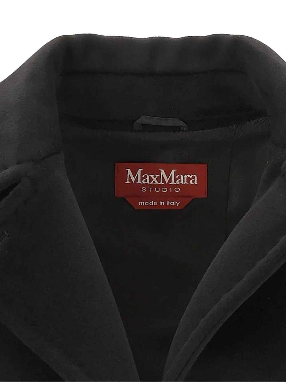 Max Mara Apice belted coat Zwart