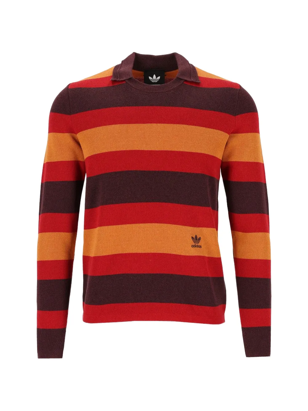 adidas x Wales Bonner striped-knit sweater Rood