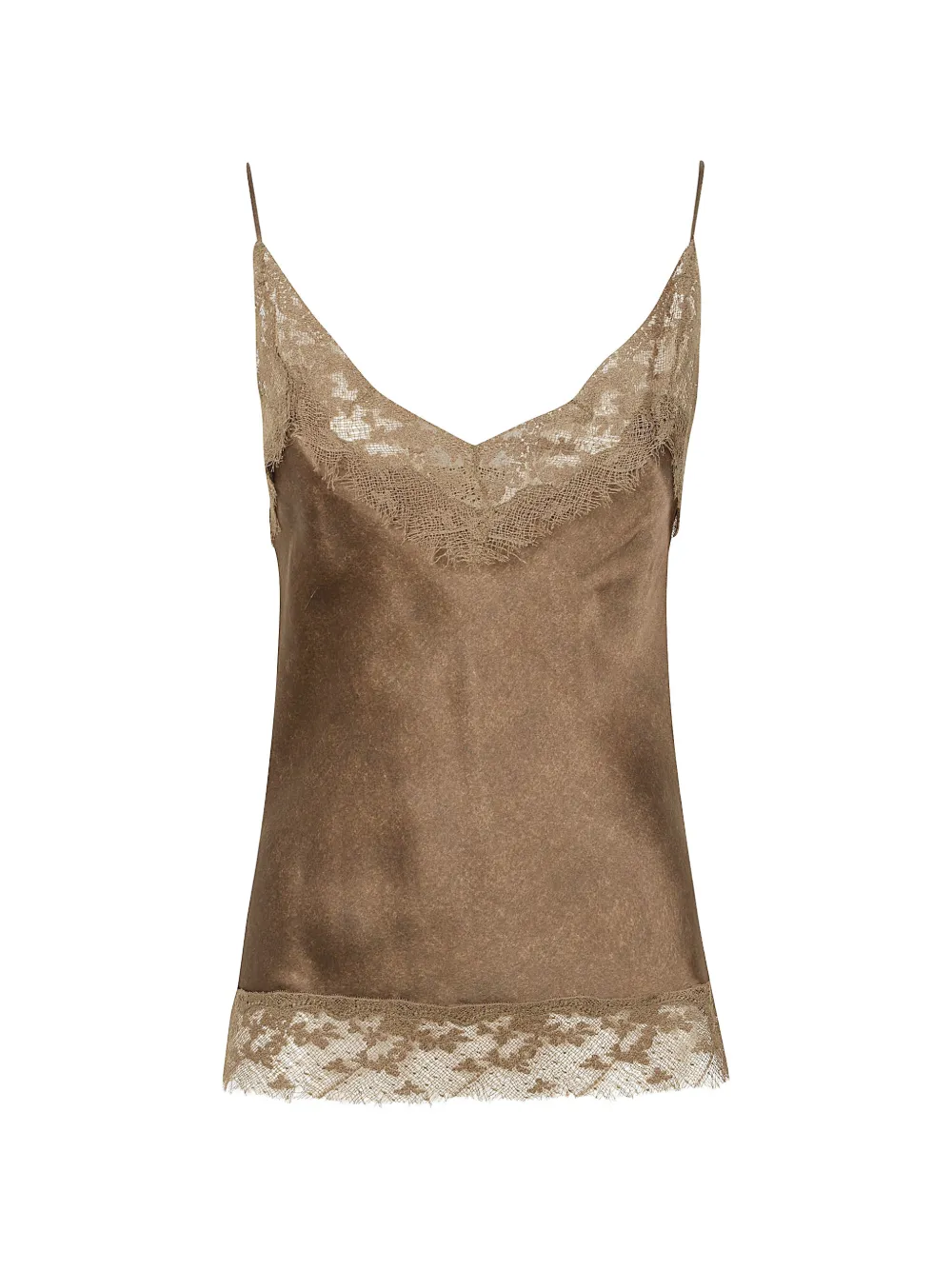 Ermanno Scervino lace-trim camisole top - Verde