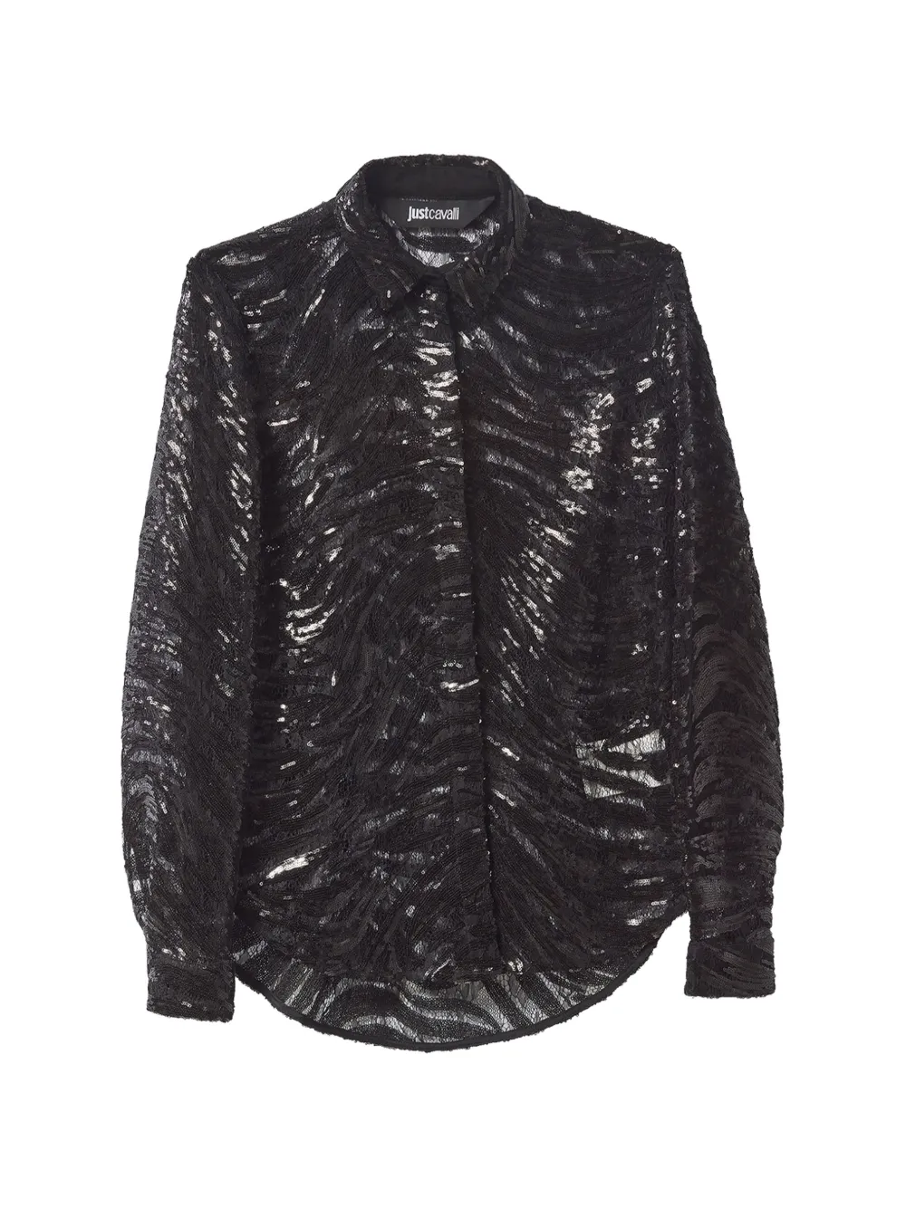 Just Cavalli Camicia con paillettes - Nero