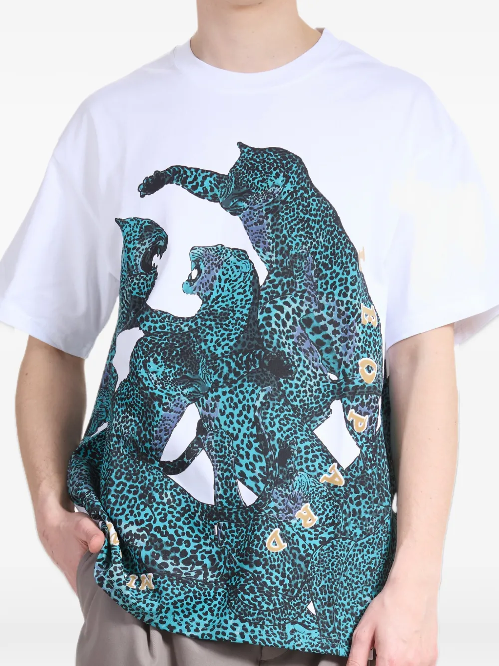 Just Cavalli leopard-print T-shirt Wit