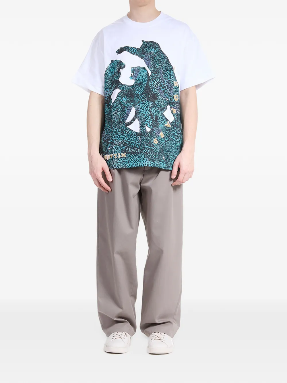 Just Cavalli leopard-print T-shirt Wit