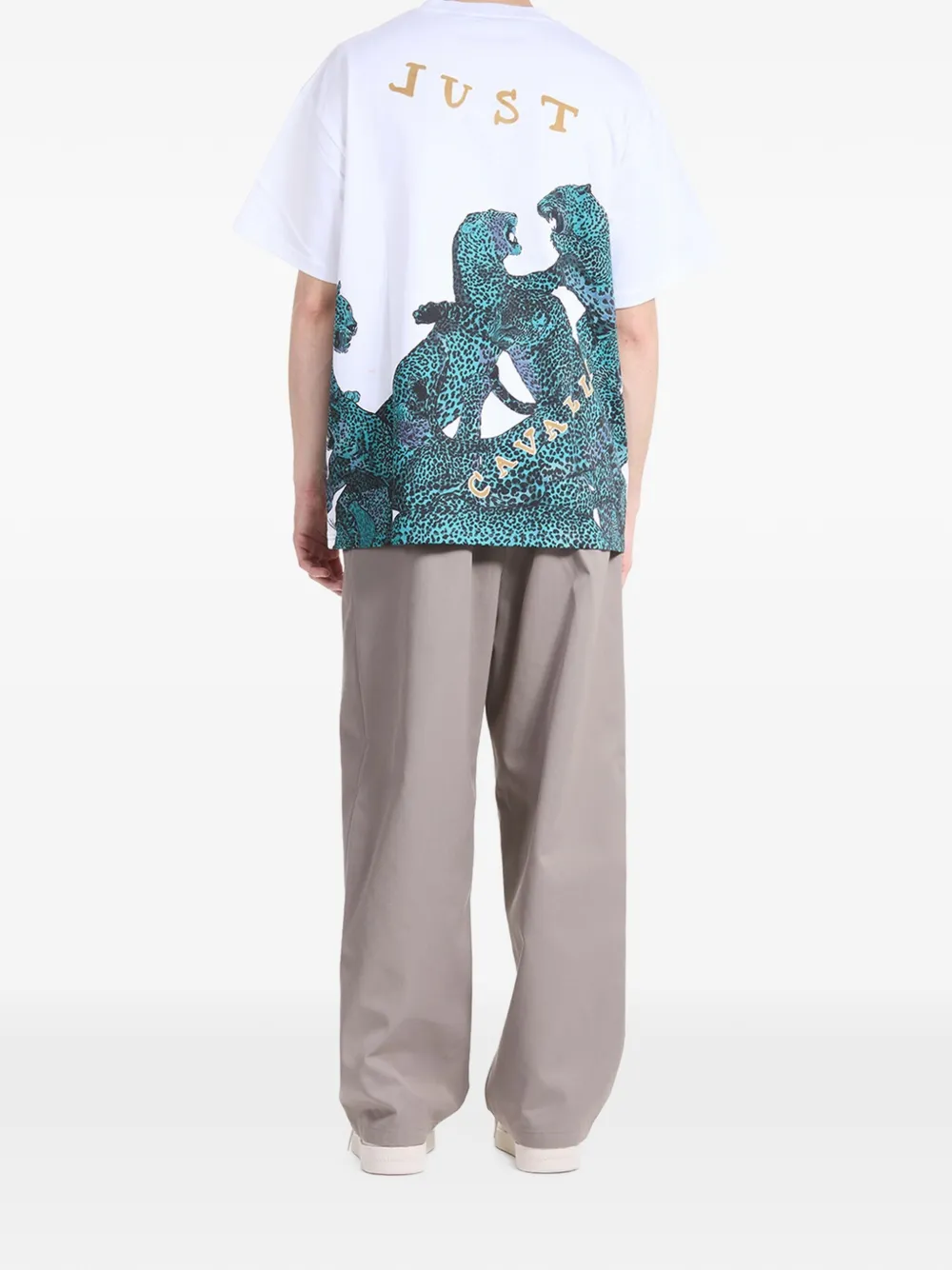 Just Cavalli leopard-print T-shirt Wit