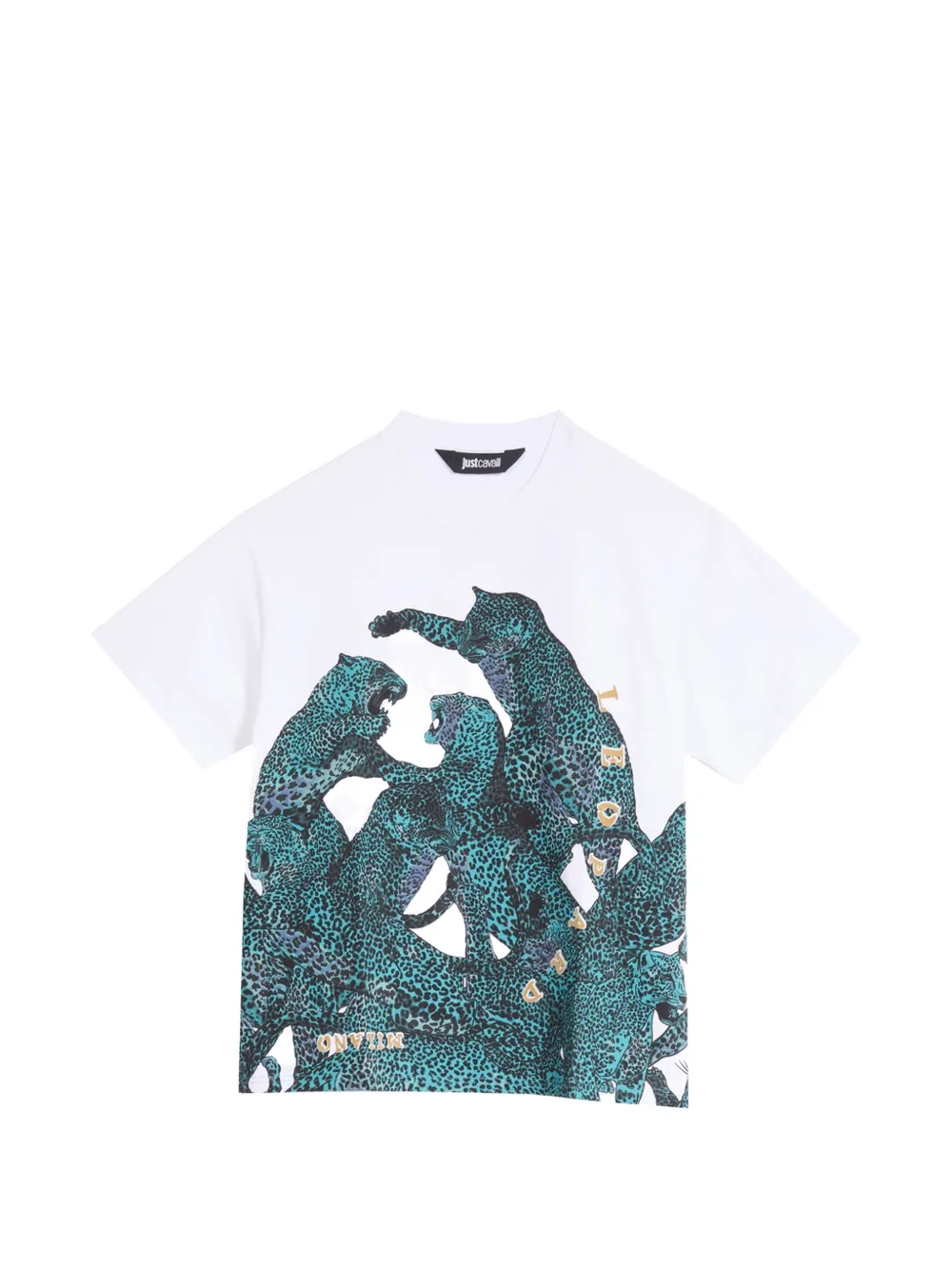 Just Cavalli leopard-print T-shirt Wit