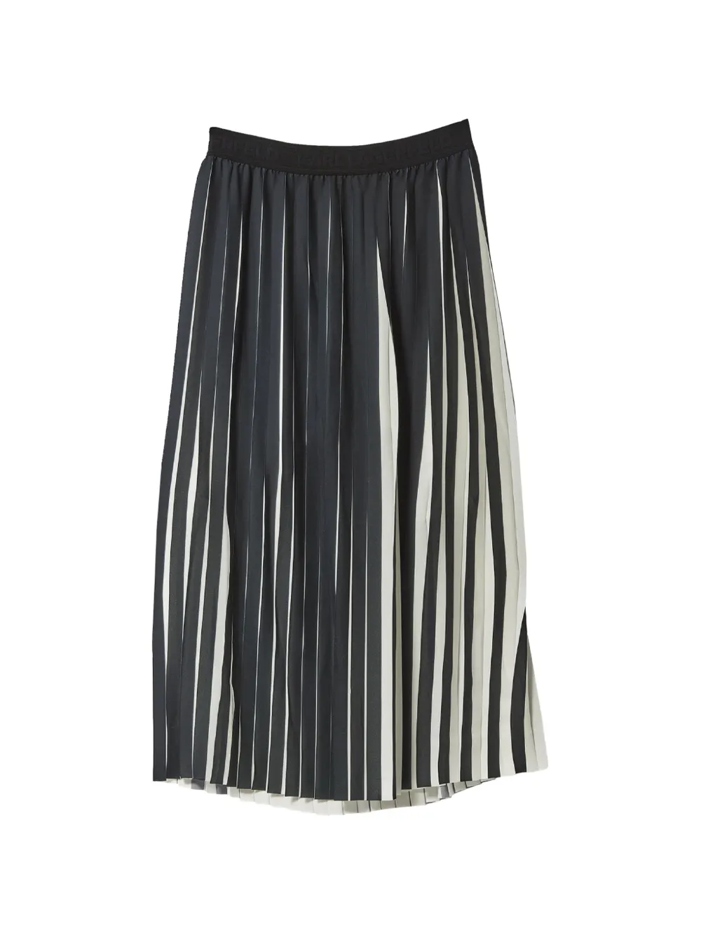 Karl Lagerfeld logo-embroidered pleated skirt - Nero