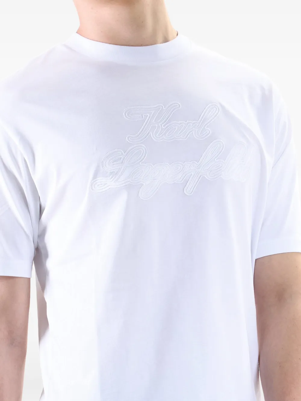 Karl Lagerfeld Signature T-shirt Wit