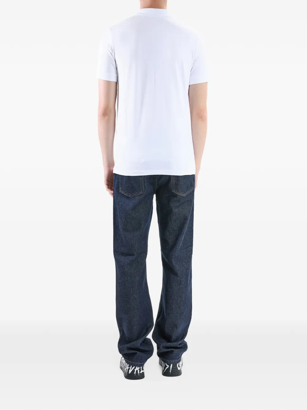 Karl Lagerfeld logo-patch polo shirt Wit