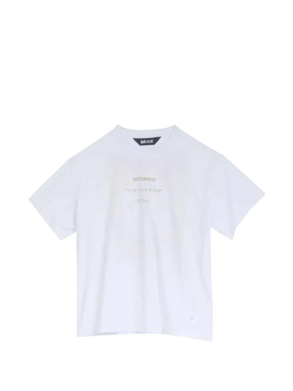 Just Cavalli graphic-print Flames T-shirt Wit