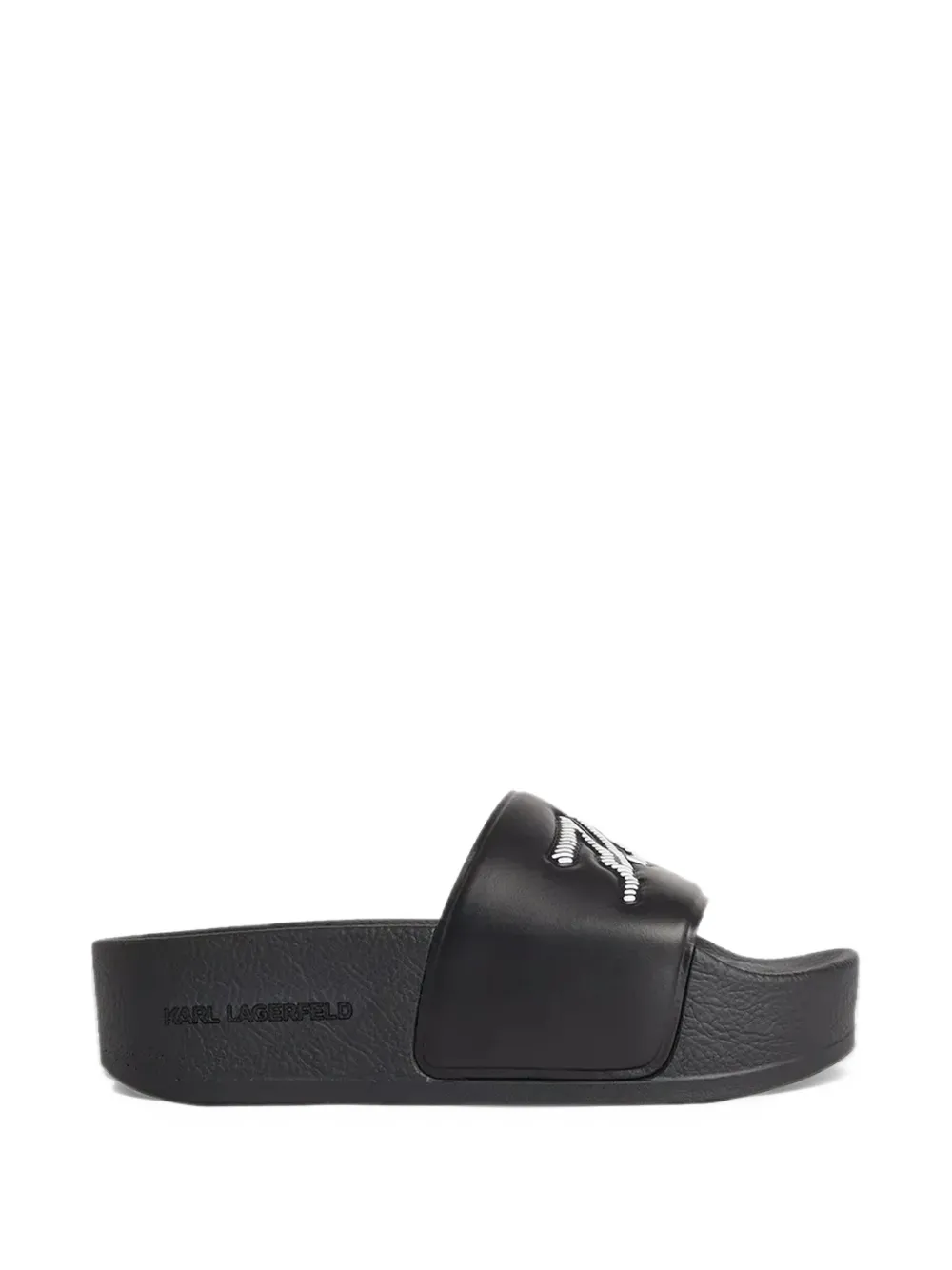 Karl Lagerfeld Karl Signature whipstitch sandals - Noir Karl Lagerfeld Karl Signature whipstitch sandals - Noir