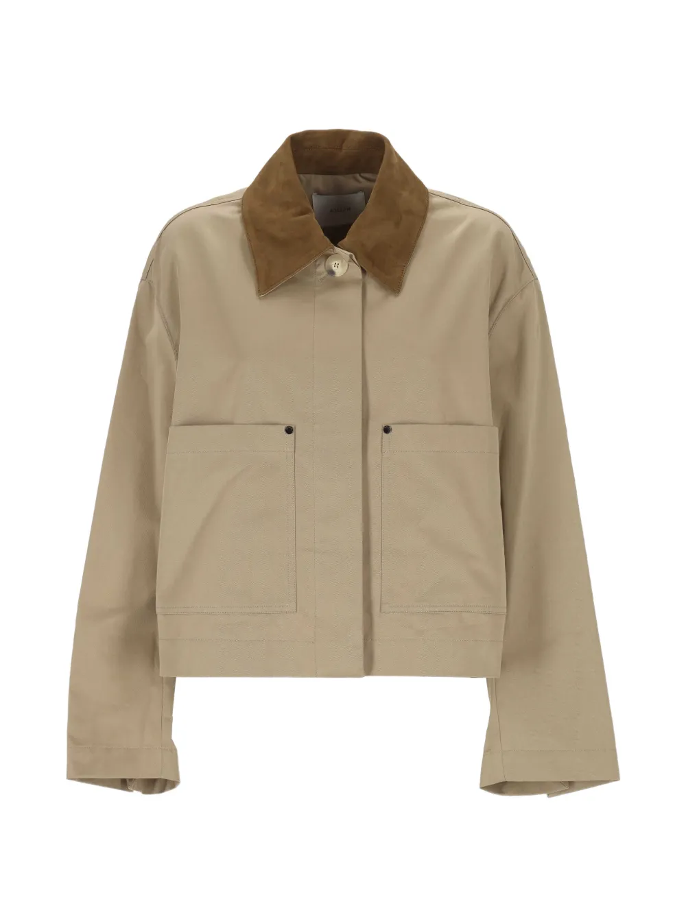 JOSEPH Aitna contrast-collar jacket Beige