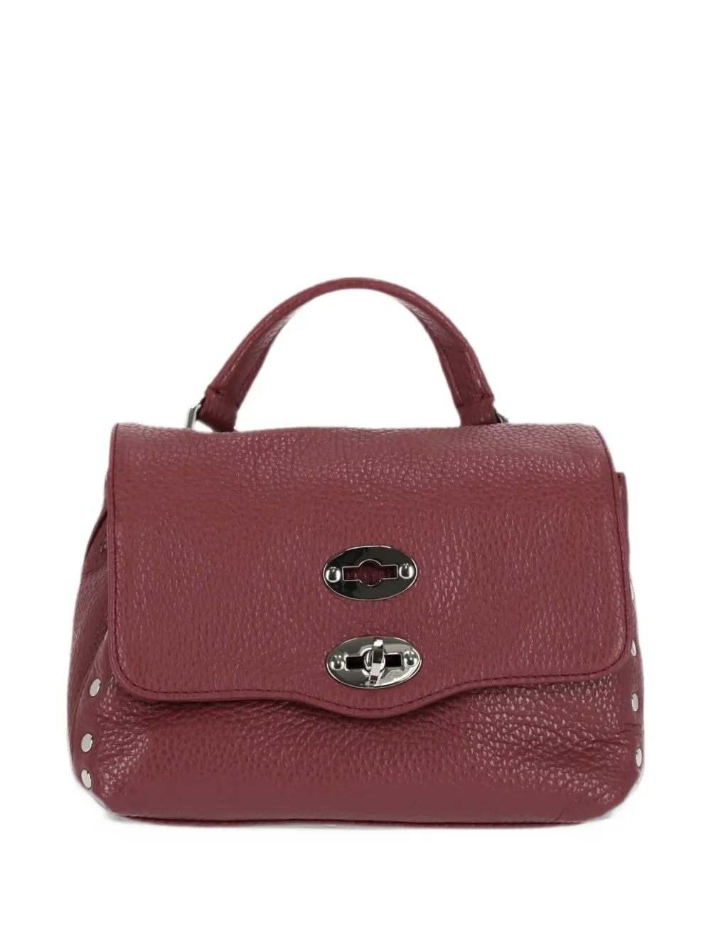 Zanellato Postina leren schoudertas verfraaid met studs Rood