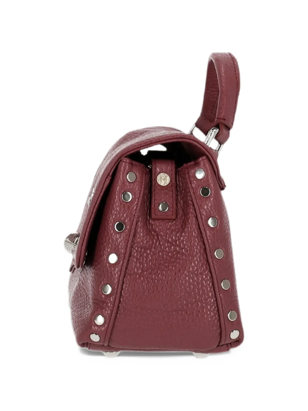 Zanellato Postina leren schoudertas verfraaid met studs Rood