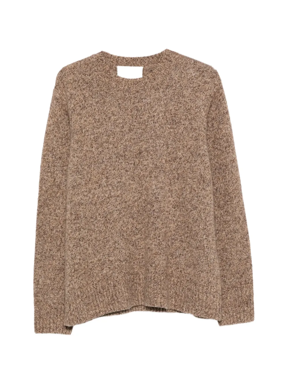 Soft Goat melange-knit crew-neck sweater - Marrone
