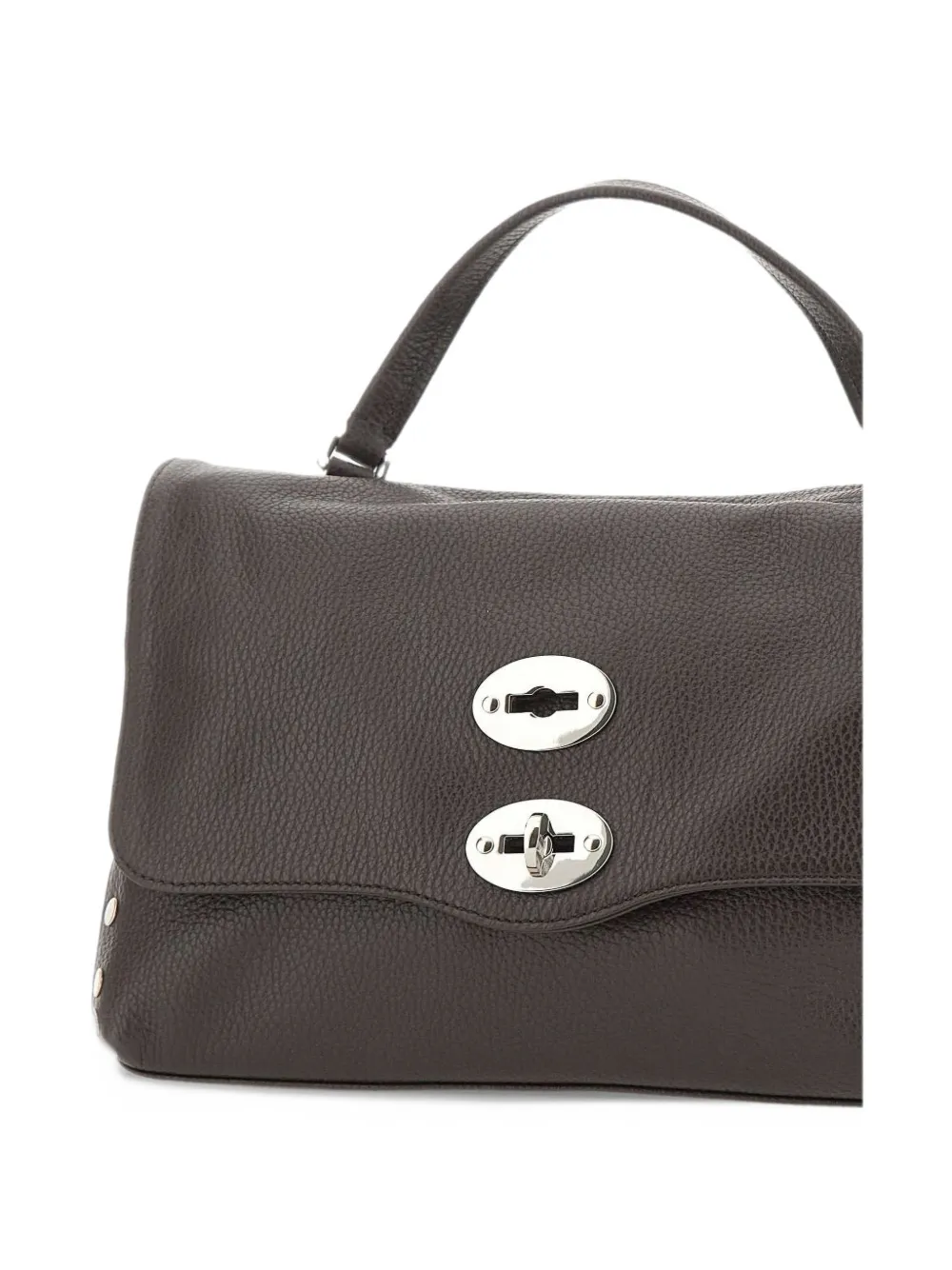 Zanellato Postina stud-embellished leather shoulder bag Bruin