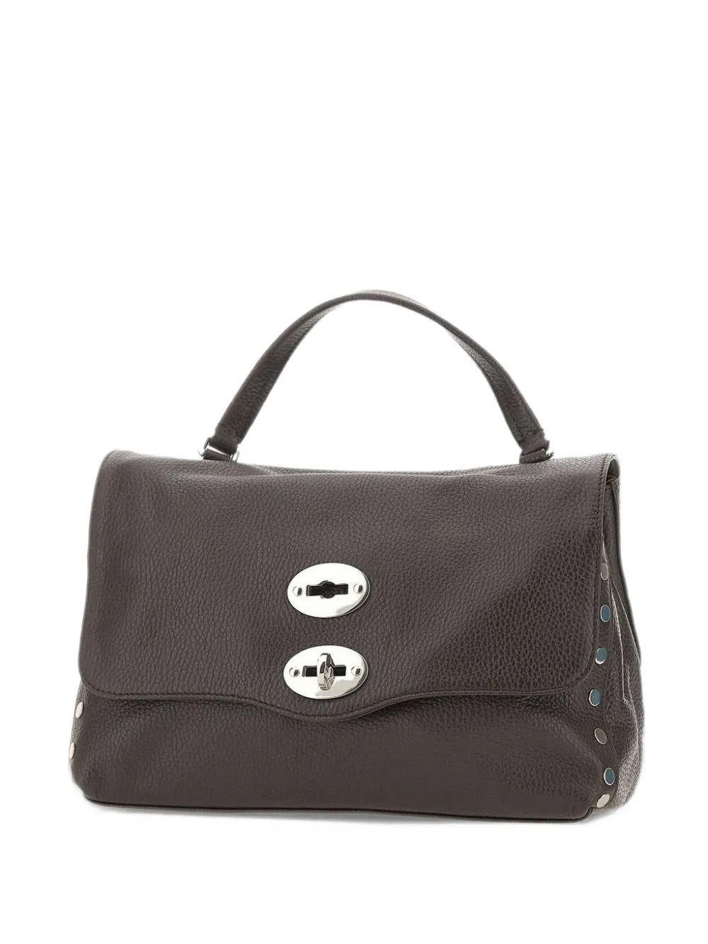Zanellato Postina stud-embellished leather shoulder bag - Marrone