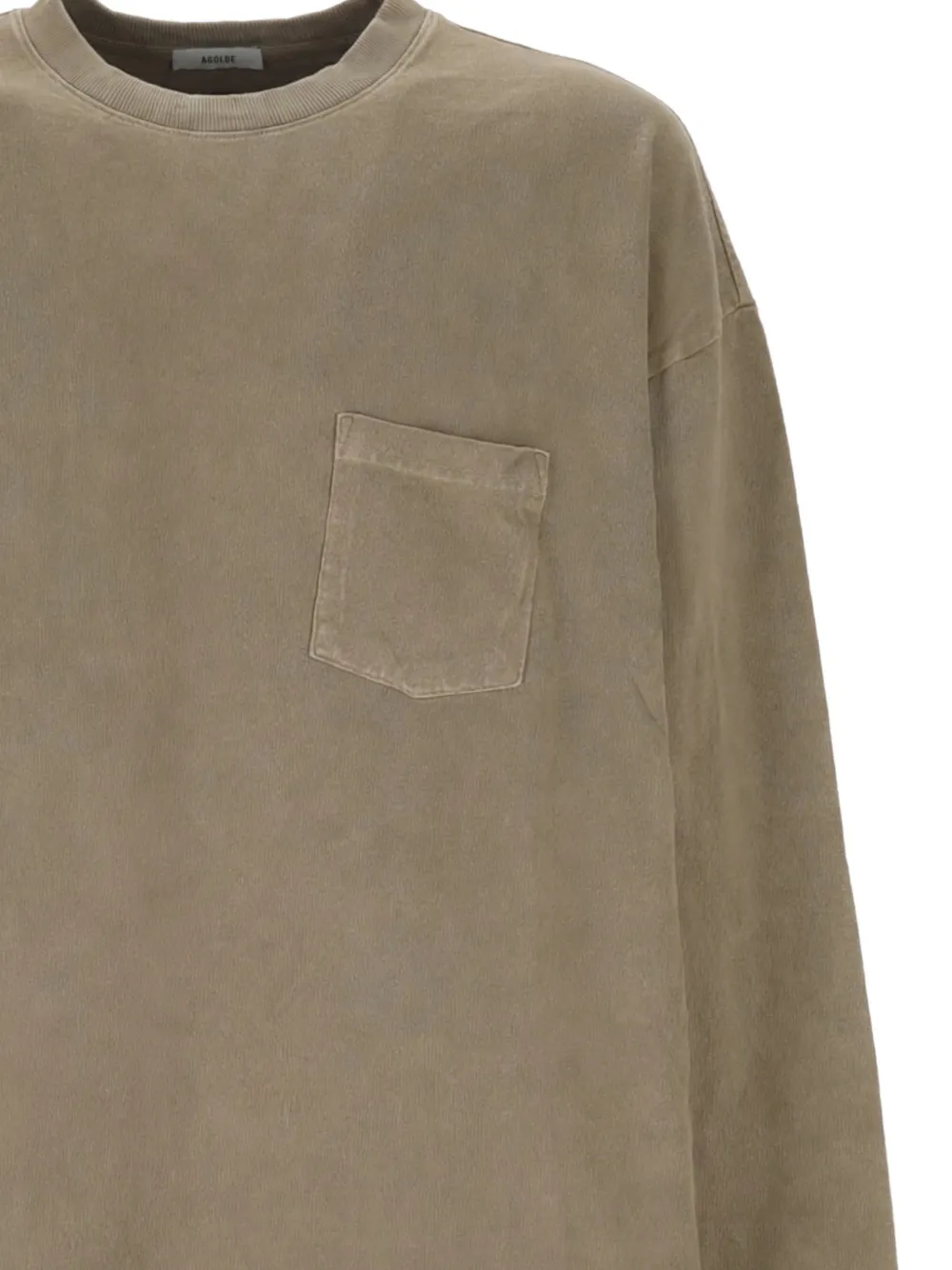 AGOLDE Lucan long-sleeve T-shirt Bruin