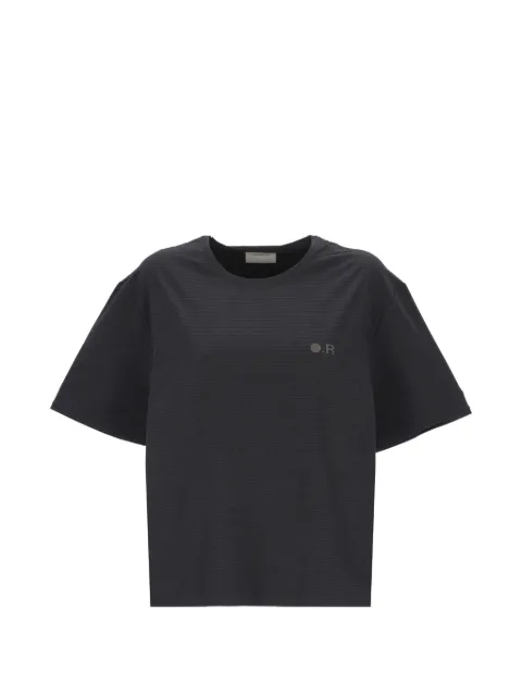 Optimistic runners logo-print ribbed T-shirt