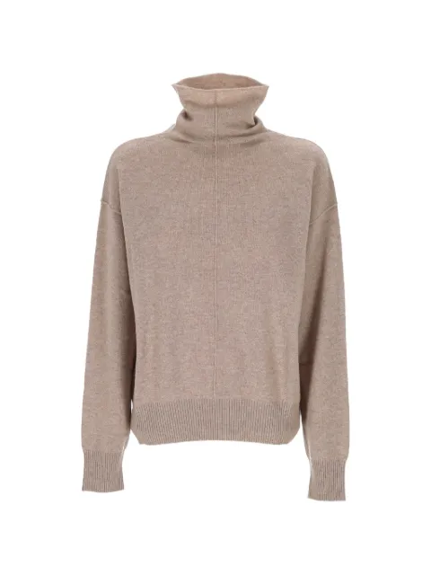 EMMA E GAIA roll-neck drop-shoulder fine-knit top
