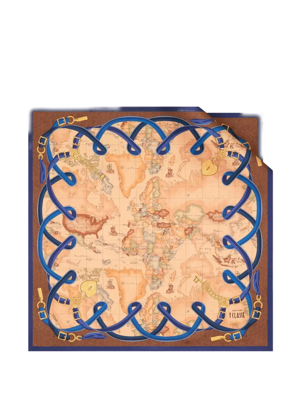 ALVIERO MARTINI 1° CLASSE Geo Country-print scarf - Toni neutri