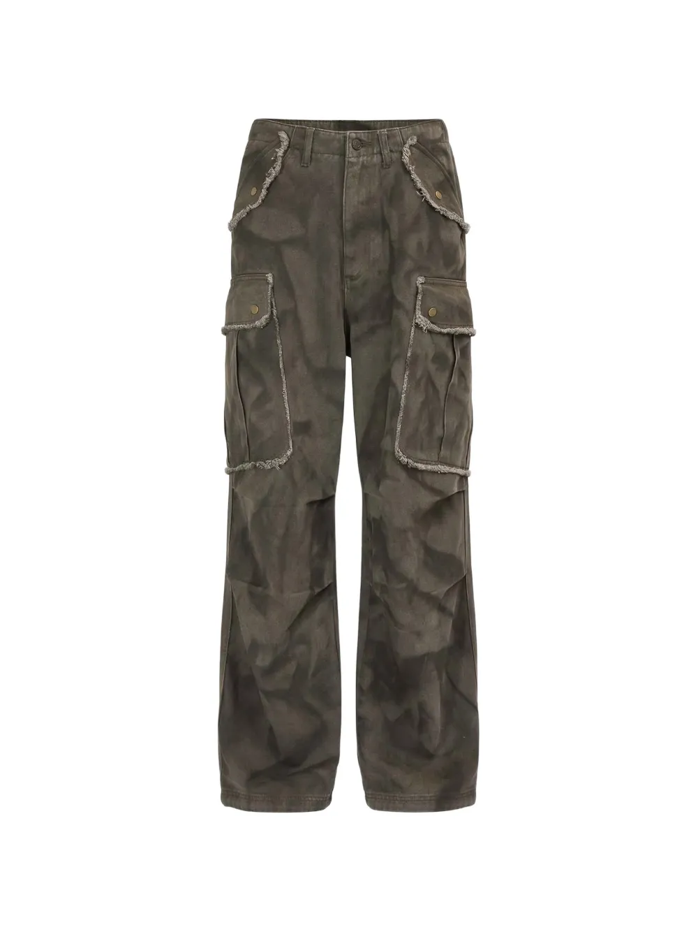 Eleh frayed cargo pants - Grigio