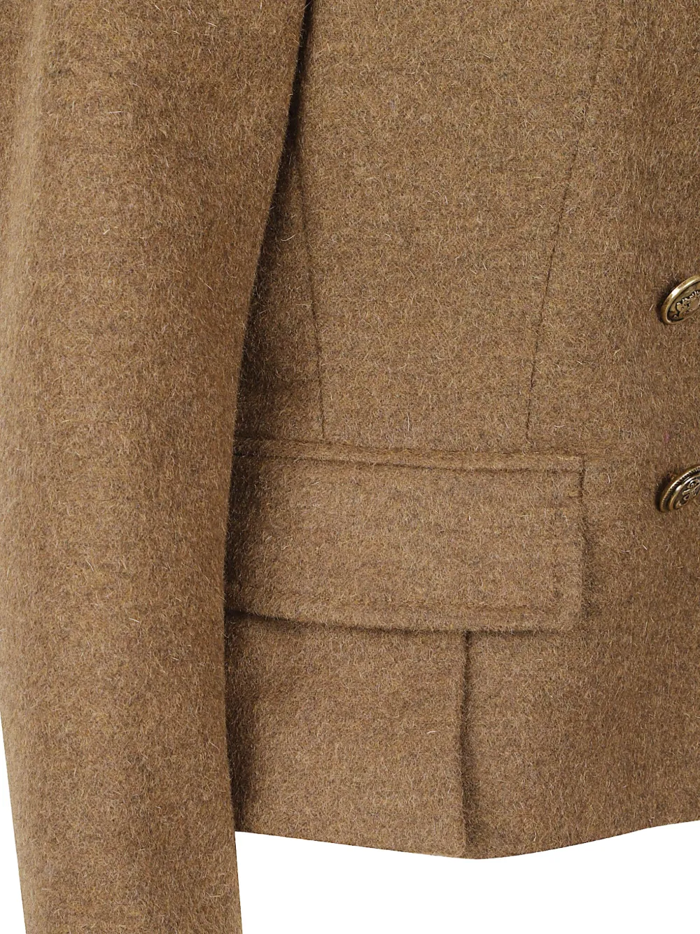 Ermanno Scervino double-breasted notched-lapels cropped jacket Groen
