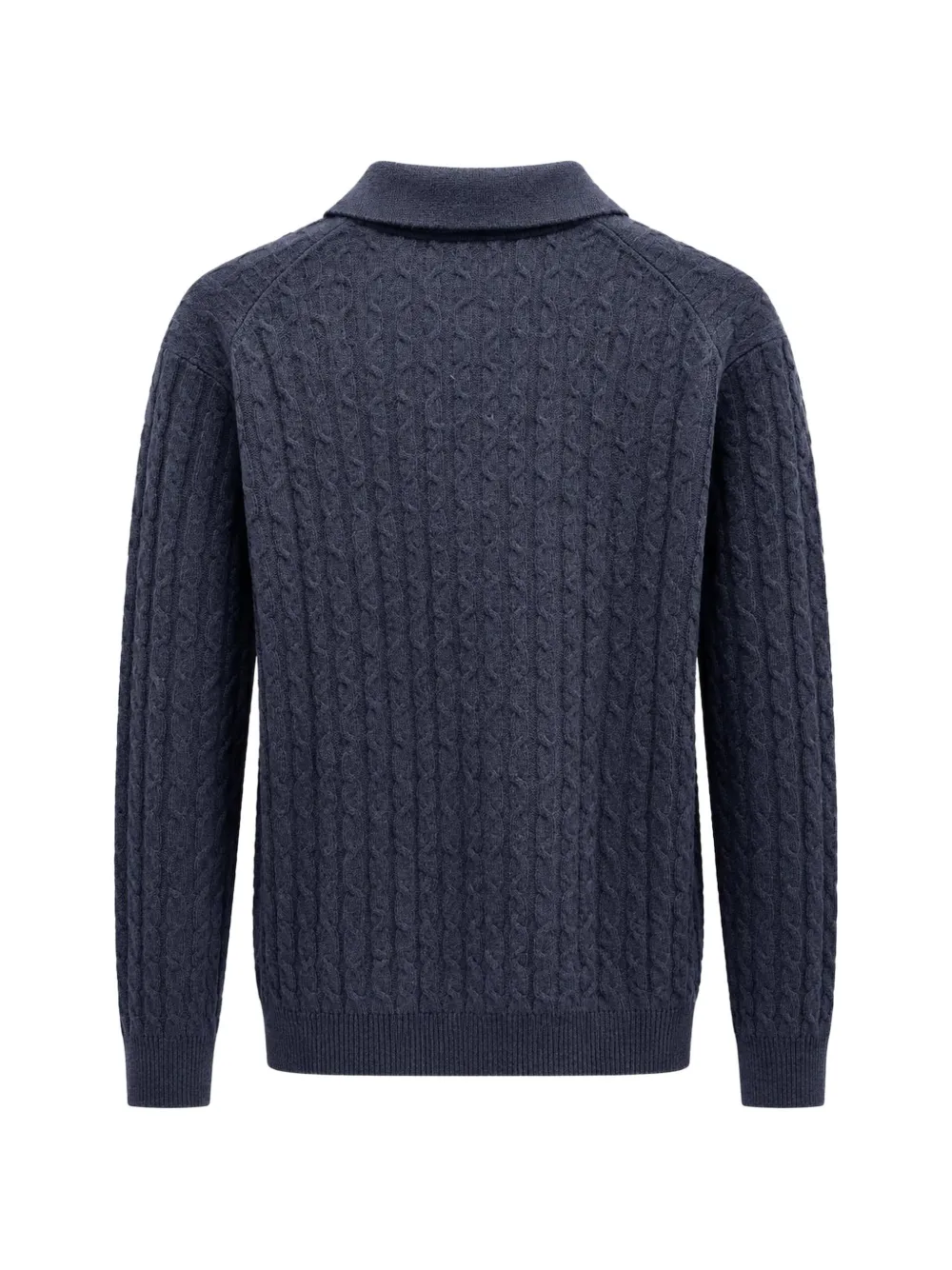 THE PULL cable-knit virgin-wool sweater Blauw