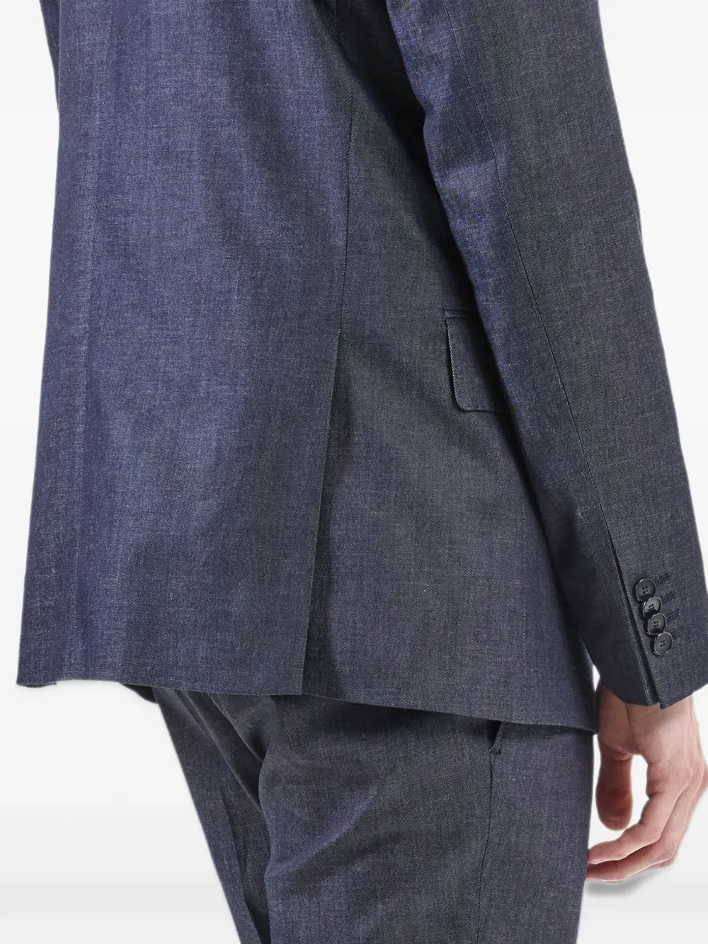 Karl Lagerfeld single-breasted denim jacket Blauw