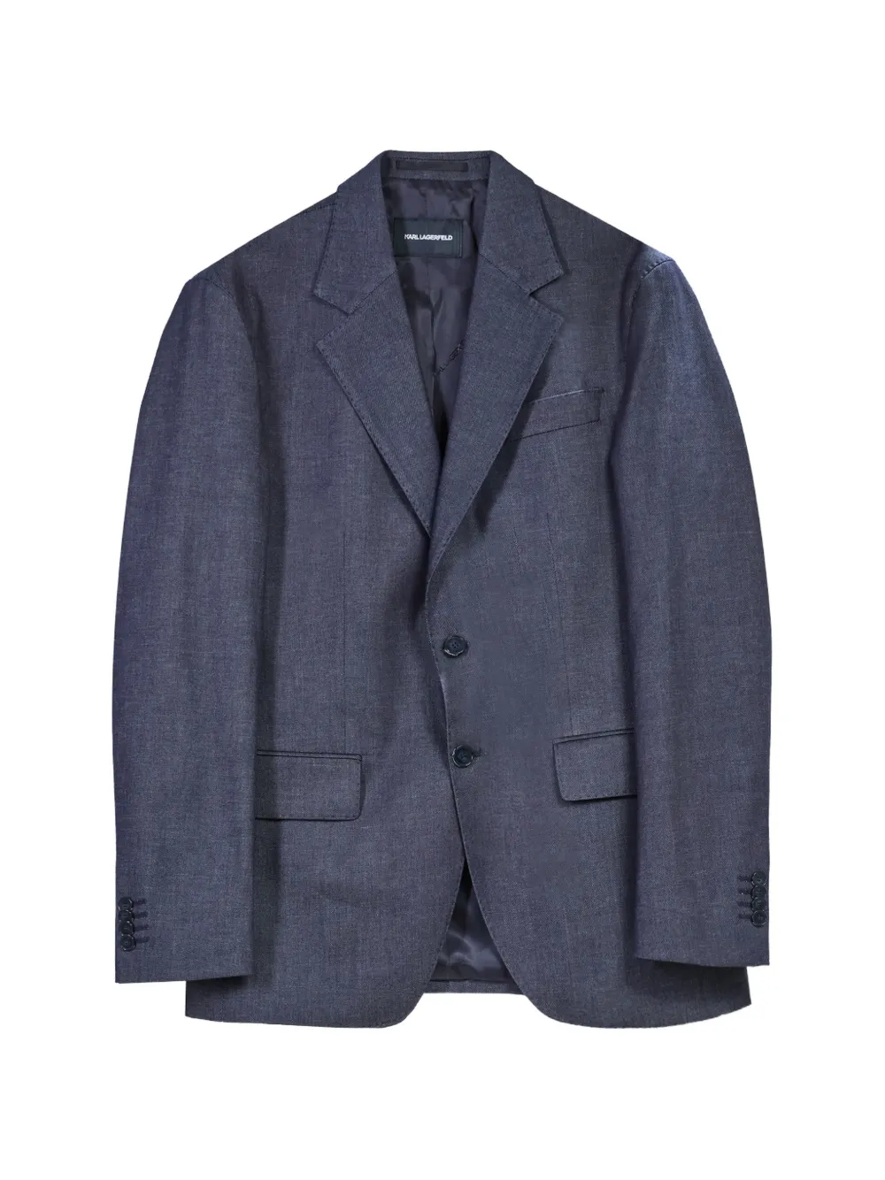 Karl Lagerfeld single-breasted denim jacket - Blu